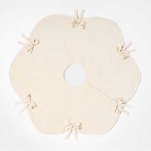 Velvet Bow Christmas Tree Skirt Cream - Threshold™ designed with Studio McGee
